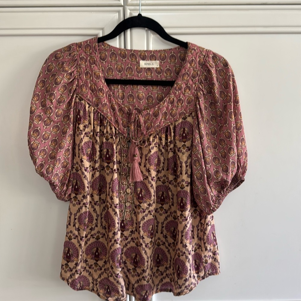 Spell blouse. Size small (blouse was very flowy and long so has been tailored)